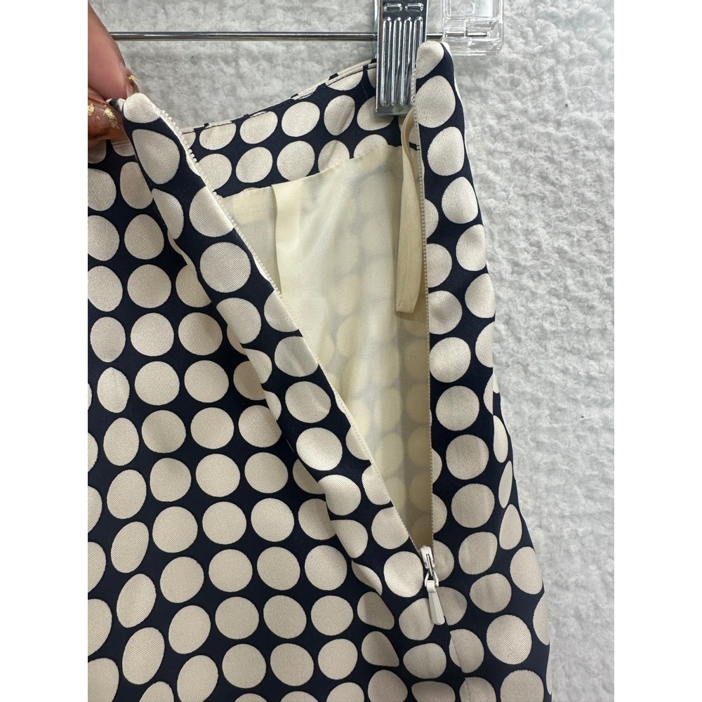 Banana Republic 100% Silk‎ Polka Dot Skirt Knee Length Lined Career - Picture 8 of 11